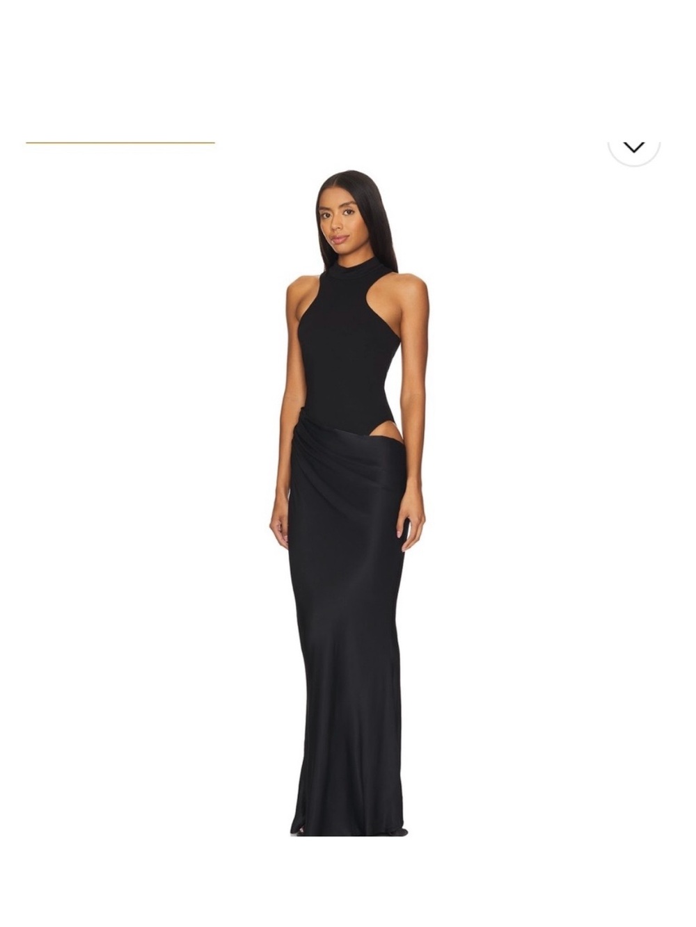 Camila Coelho Black Backless Halter Gown